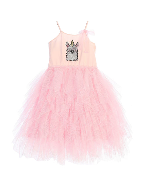 Kids Dream Big Girls Pink Flip Sequin Llama Corn Birthday Tutu Dress 8-12 - SophiasStyle.com