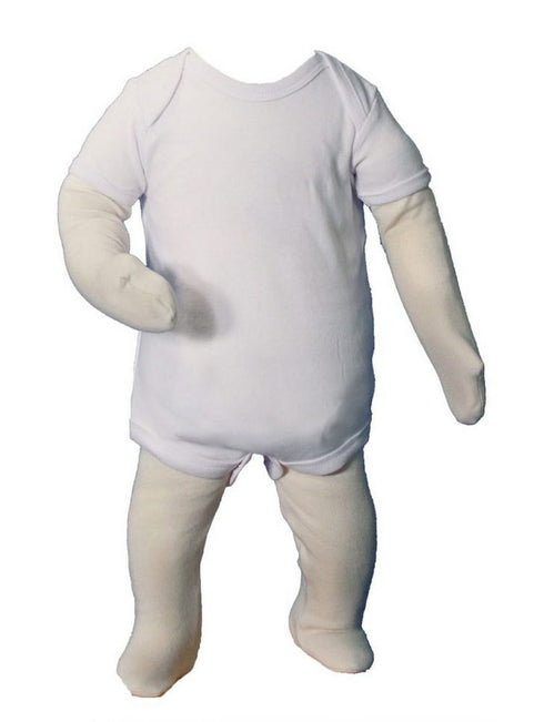 Baby Unisex Cotton Knit Short Sleeve Christening Bodysuit 0-18M - SophiasStyle.com