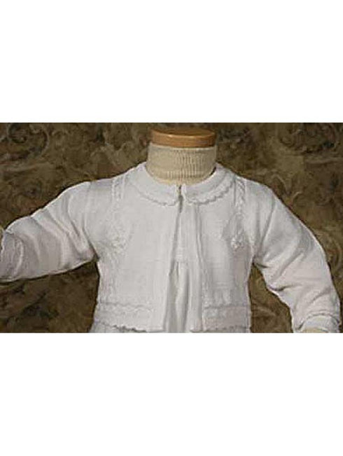 Little Things Mean A Lot Baby Girls White Acrylic Sweater 18M - SophiasStyle.com