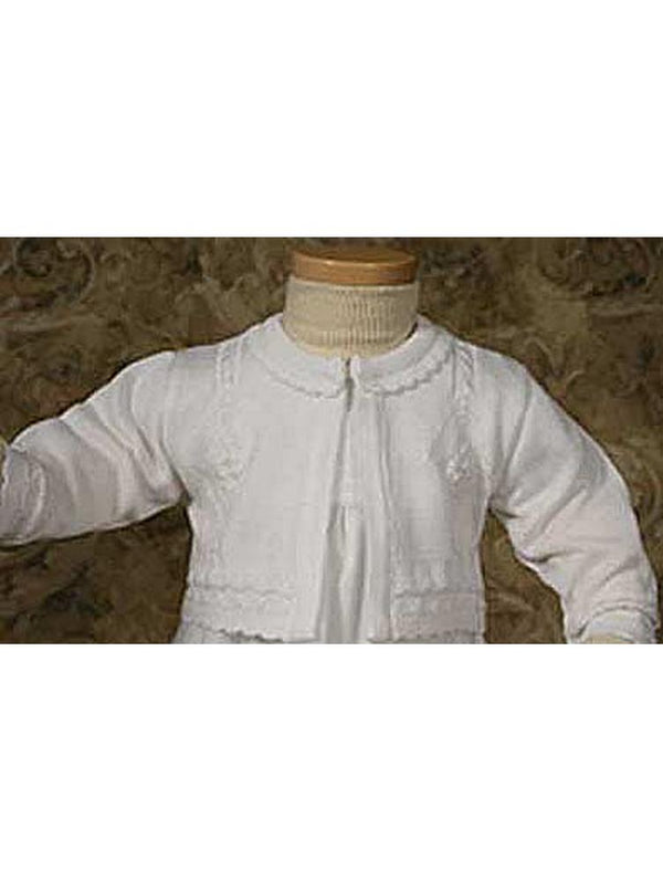 Little Things Mean A Lot Baby Girls White Acrylic Sweater 18M - SophiasStyle.com