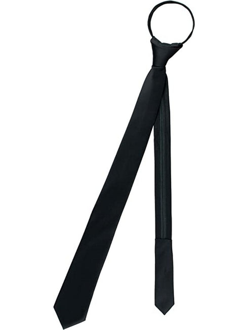 Boys Multi Color Pre Tied Junior Solid Adjustable Zipper Neck Tie - SophiasStyle.com