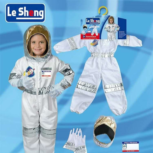 Unisex Kids White Astronaut Halloween Jacket Hat Costume 3-8 - SophiasStyle.com