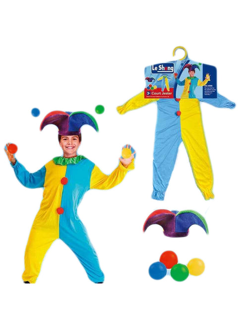 Little Boys Multi Color Court Jester Halloween Costume 3-8 - SophiasStyle.com