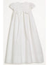 Baby Girls White Cotton Hand Embroidered Bonnet Christening Dress Gown 0-12M - SophiasStyle.com