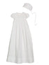 Baby Girls White Cotton Hand Embroidered Bonnet Christening Dress Gown 0-12M - SophiasStyle.com