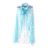 Little Girls Blue Frozen White Snowflake Halloween Cape 2-7 - SophiasStyle.com