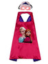 Little Girls Hot Pink Elsa And Anna Halloween Cape Mask Set One Size - SophiasStyle.com