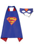 Unisex Toddler Blue Yellow Red Super Man Halloween Cape Mask Set One Size - SophiasStyle.com