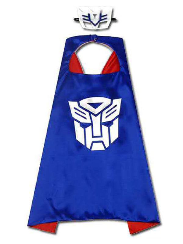 Unisex Toddler Blue White Transformat Halloween Cape Mask Set One Size - SophiasStyle.com