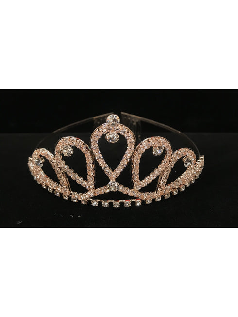 Cinderella Couture Girls Rose Gold Cubic Zirconium Dazzling Tiara - SophiasStyle.com