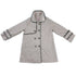 Girls Ivory Contrast Trim Double Breasted Coat S (9-24M)-XL (6-8) - SophiasStyle.com