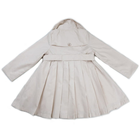 Girls Ivory Crease Wind-Resistant Belted Coat S (9-24M)-XL (6-8) - SophiasStyle.com