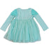 Girls Teal 3-D Flowers Lace Embellished Dress S (9-24M)-XL (6-8) - SophiasStyle.com
