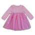 Girls Pink 3-D Flower Adorned Long Sleeve Dress S (9-24M)-XL (6-8) - SophiasStyle.com