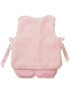 Girls Pink Shiny Side Ties Soft Plush Sleeveless Vest 9M-8 - SophiasStyle.com