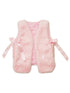 Girls Pink Shiny Side Ties Soft Plush Sleeveless Vest 9M-8 - SophiasStyle.com