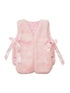 Girls Pink Shiny Side Ties Soft Plush Sleeveless Vest 9M-8 - SophiasStyle.com