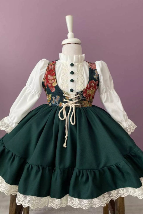 chelsea-green-vintage-dress-tha-dressing - Sophia's Style Baby & Toddler Dresses-1