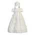 Lito Baby Girls White Floral Ribbon Tulle Dress Bonnet Baptism Set 0-18M - SophiasStyle.com