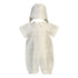 Lito Baby Boys White Silk Romper Hat Baptism Christening Set 0-18M - SophiasStyle.com