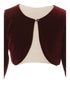 Crayon Kids Girls Long Sleeve One Button Velvet Bolero Sweater 8-14 - SophiasStyle.com