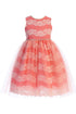Just Kids Girls Multi Color Floral Lace Tulle Pearls Easter Dress 2T-14 - SophiasStyle.com