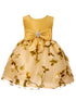 Crayon Kids Baby Girls Gold Floral Print Bow Easter Flower Girl Dress 6-24M - SophiasStyle.com