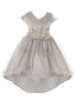 Just Kids Girls Tulle High-Low Sparkle Flower Christmas Dress 2T-14 - SophiasStyle.com