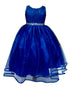 Little Girls Royal Blue Lace Sequin Belt Glitter Tulle Flower Girl Dress 2-6 - SophiasStyle.com