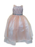 Big Girls Blush Lace Sequin Belt Glitter Tulle Junior Bridesmaid Dress 8-16 - SophiasStyle.com