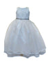Little Girls White Lace Sequin Belt Glitter Tulle Flower Girl Dress 2-6 - SophiasStyle.com