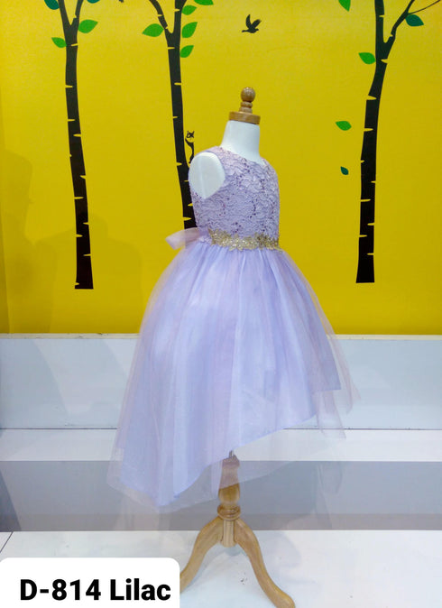 Little Girls Lilac Sequin Bodice Hi Low Flower Girl Dress 2-6 - SophiasStyle.com