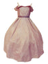 Big Girls Rose Gold Metallic Off Shoulder Junior Bridesmaid Dress 8-16 - SophiasStyle.com