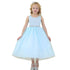 Little Girls Aqua Rhinestone Tulle Flower Girl Dress 2T-6 - SophiasStyle.com