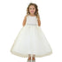 Big Girls Ivory Rhinestone Tulle Junior Bridesmaid Dress 8-12 - SophiasStyle.com