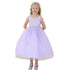 Big Girls Lilac Rhinestone Tulle Junior Bridesmaid Dress 8-12 - SophiasStyle.com