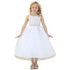 Little Girls White Rhinestone Tulle Flower Girl Dress 2T-6 - SophiasStyle.com