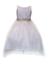 Little Girls Blush Sequin Bodice Hi Low Flower Girl Dress 2-6 - SophiasStyle.com