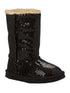 Lamour Girls Black Carol Holiday Faux Fur Lining Sequin Boots 5-10 Toddler - SophiasStyle.com