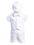 Lito Baby Boys White Embroidered Vest Shorts Diego Christening Outfit 0-24M - SophiasStyle.com