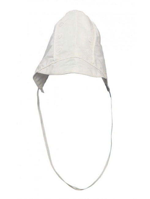 Little Things Mean A Lot Baby Boys Off-White Silk Captain Style Brim Hat 0-24M - SophiasStyle.com