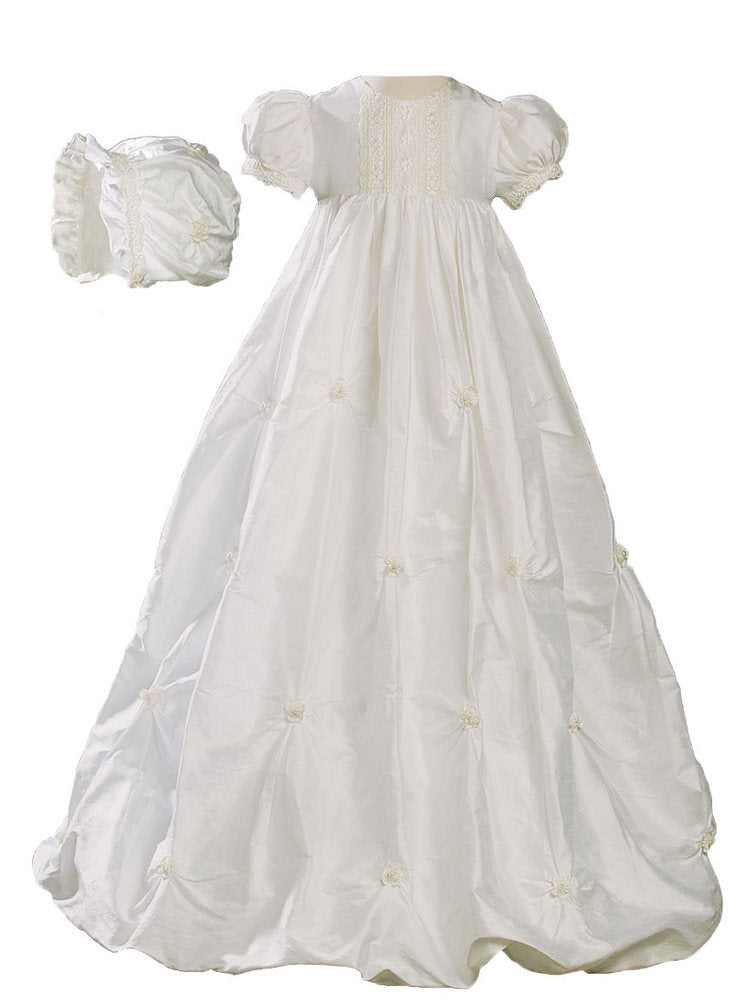 silk christening dresses for baby girl Penelope Lace Dress at Baby Beau & Belle