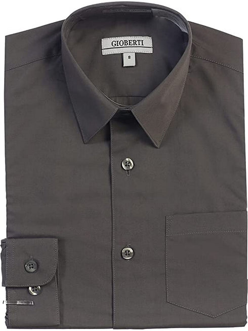 Gioberti Little Boys Long Sleeve Elegant Dress Shirt 2T-7 - SophiasStyle.com