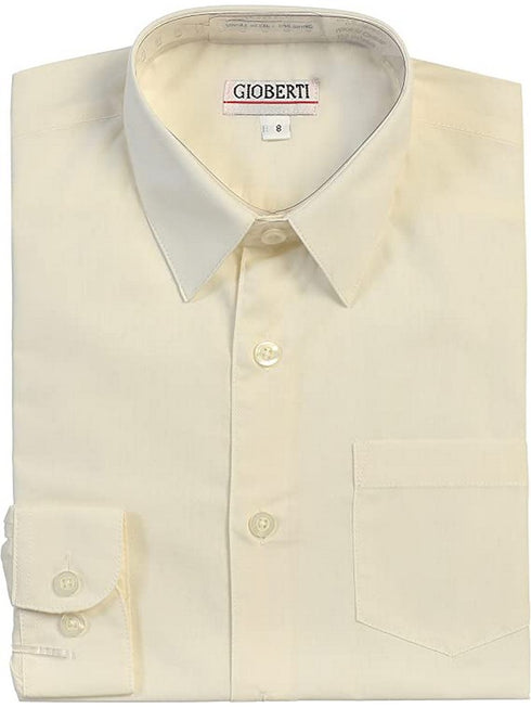 Gioberti Little Boys Long Sleeve Elegant Dress Shirt 2T-7 - SophiasStyle.com