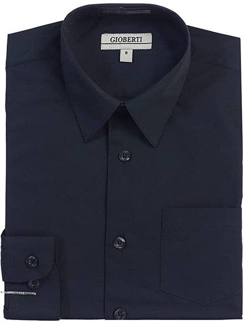 Gioberti Little Boys Long Sleeve Elegant Dress Shirt 2T-7 - SophiasStyle.com