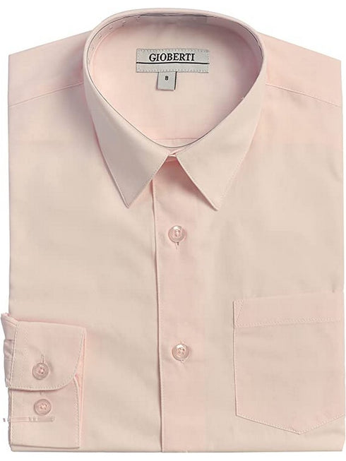Gioberti Little Boys Long Sleeve Elegant Dress Shirt 2T-7 - SophiasStyle.com