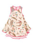 Baby Girls Coral Leaves Flower Print Swing Sleeveless Dress 9M-8 - SophiasStyle.com