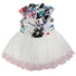 Little Girls Pink White Printing Silk Tulle Cheongsam Dress 24M-8 - SophiasStyle.com