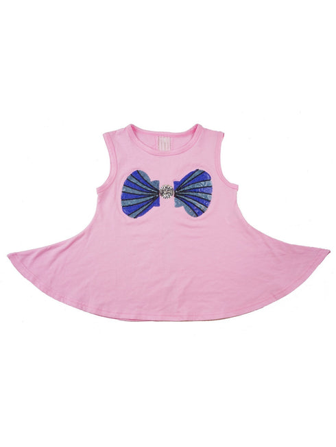 Girls Pink Sequin Pearl Shell Applique Cotton Dress 9M-8 - SophiasStyle.com