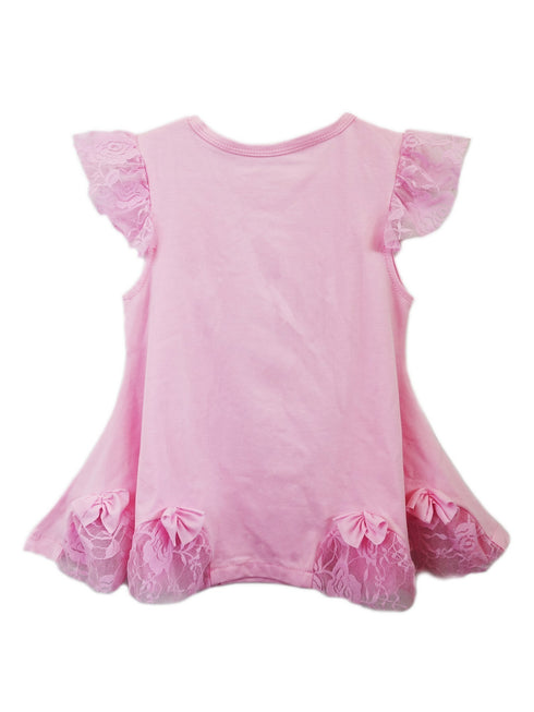 Girls Pink Sequins French Bulldog Pom-Pom Swing Dress 9M-8 - SophiasStyle.com